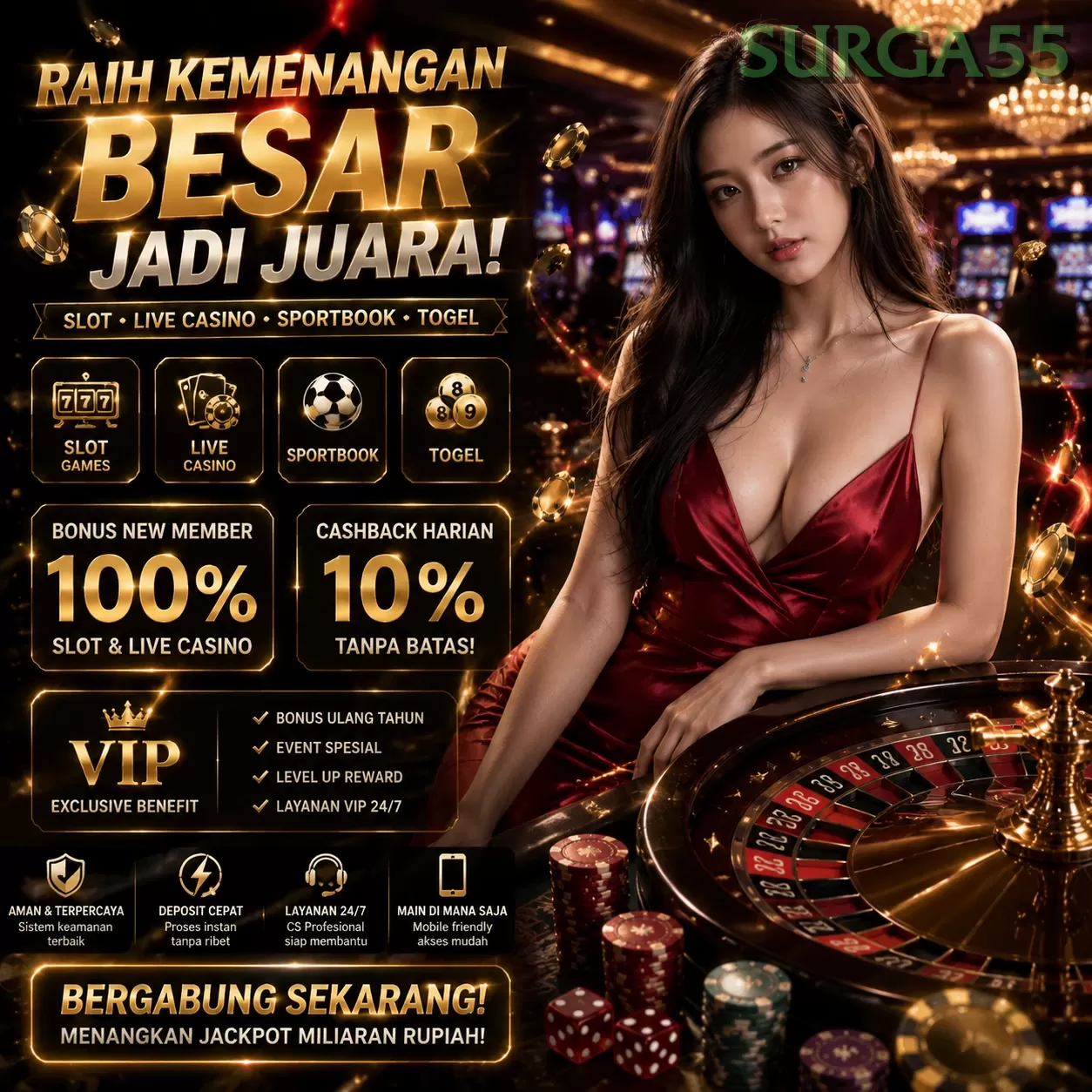 BONUS GARANSI KEKALAHAN SALDO KEMBALI 100_ promotion image